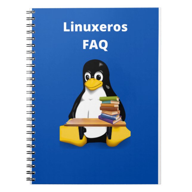 Caderno Espiral Perguntas frequentes sobre Linuxeros (Frente)