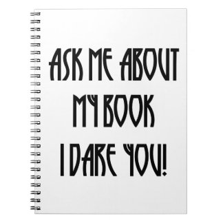 Caderno Espiral pergunte-me sobre meu t-shirt do livro