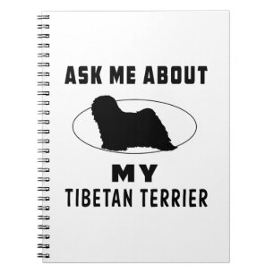 Caderno Espiral Pergunte-me sobre meu Terrier tibetano