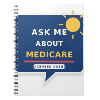 Caderno Espiral Pergunte-me Sobre o Agente Licenciado do Medicare