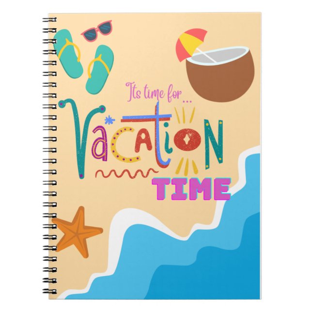 Caderno Espiral período de férias (Frente)