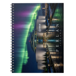 Caderno Espiral Perlan Reykjavik Sob as Luzes do Norte