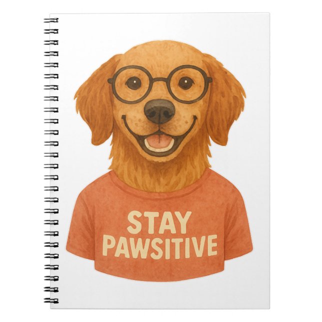 Caderno Espiral Permaneça Pawsitivo (Frente)
