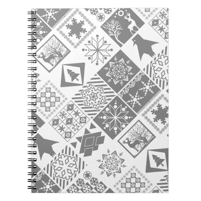 Caderno Espiral Pernalonga-de-natal sem costura (Frente)
