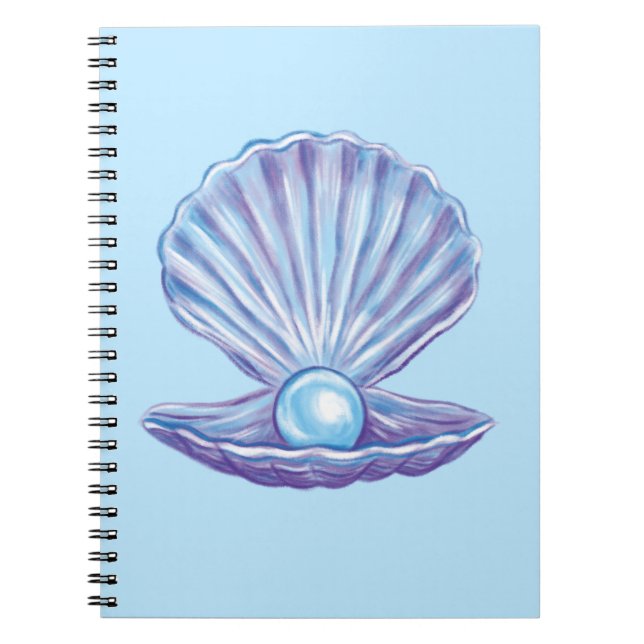 Caderno Espiral Pérola do oceano (azul) (Frente)