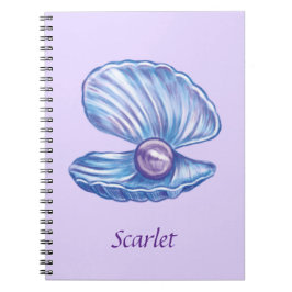 Caderno Espiral Pérola Personalizada do Oceano (Púrpura)