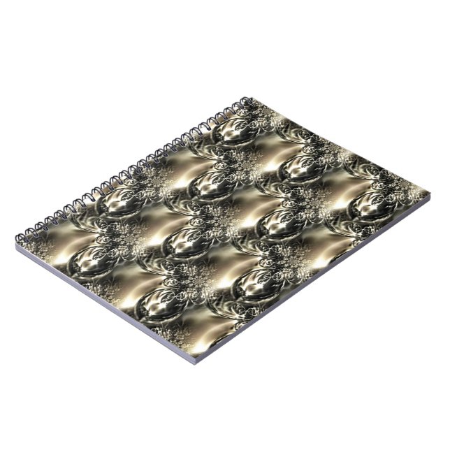 Caderno Espiral Pérolas Douradas (Left Side)