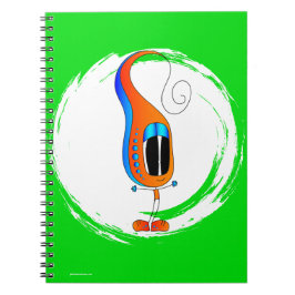 Caderno Espiral Personagem de Desenho Engraçado, Colorido e Excênt