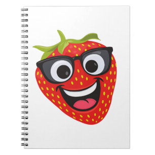 Caderno Espiral Personagem de Morango Legal – Arte Divertida de Fr