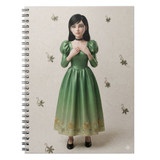 Caderno Espiral Personagem Princesa Esmeralda 3D