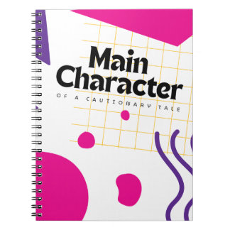 Caderno Espiral Personagem Principal Rosa Roxo