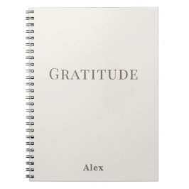 Caderno Espiral Personalised Gratitude – Minimal Typography