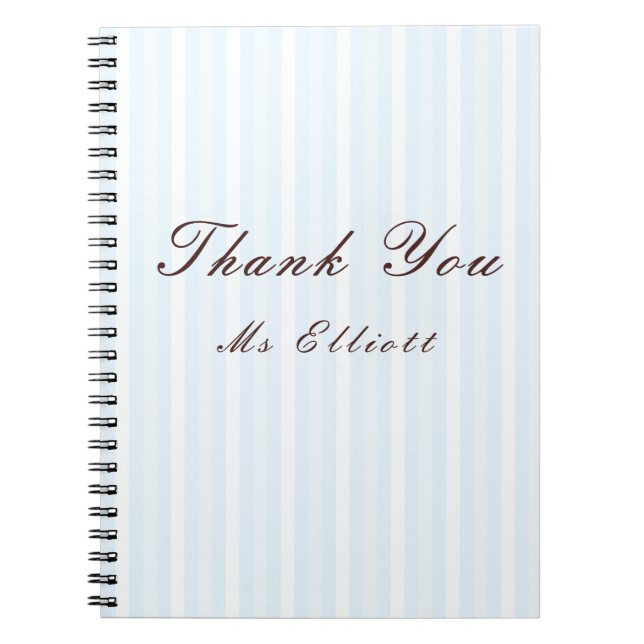 Caderno Espiral Personalised Thank You Teacher Notebook  (Frente)