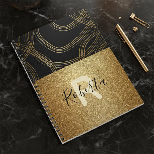 Caderno Espiral Personalização Da Tópica Da Tendência Do Glitter D