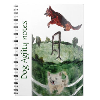 Caderno Espiral Personalização de Pintura de Agilidade de Cão