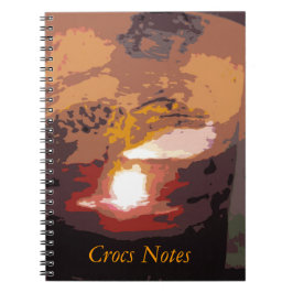 Caderno Espiral Personalização do Crocodilo da Camouflagem de Arte