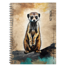 Caderno Espiral PERSONALIZAÇÃO: Meerkat | Diário para notebook