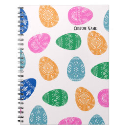 Caderno Espiral PERSONALIZAÇÃO: Ovos de Páscoa | Diário para noteb