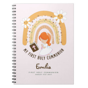 Caderno Espiral Personalizada Primeira Sagrada Comunista Rapariga 