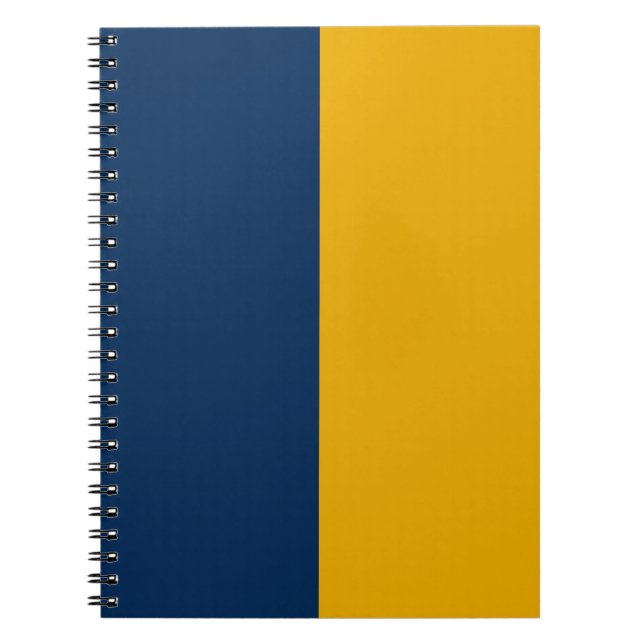 Caderno Espiral PERSONALIZADO Azul e Dourado (Frente)