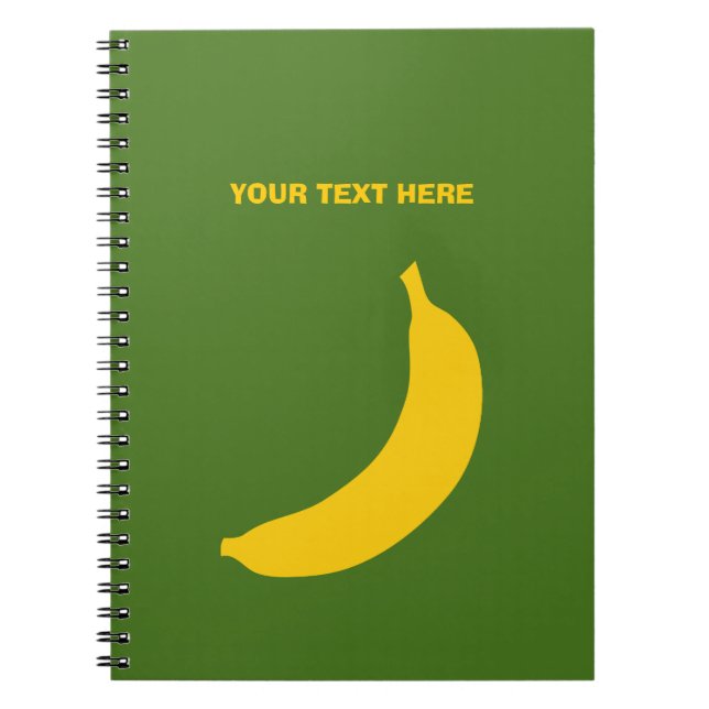 Caderno espiral personalizado com capa de banana a (Frente)