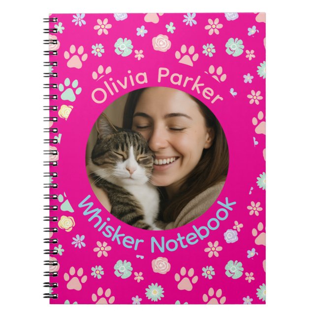 Caderno Espiral Personalizado com Foto e Nome de G (Frente)