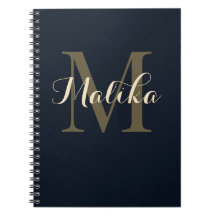 Caderno Espiral Personalizado com Monograma Elegan