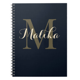 Caderno Espiral Personalizado com Monograma Elegan