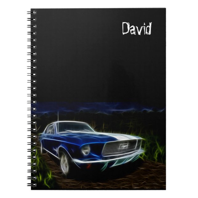 Caderno Espiral Personalizado com Tema de Carro (Frente)
