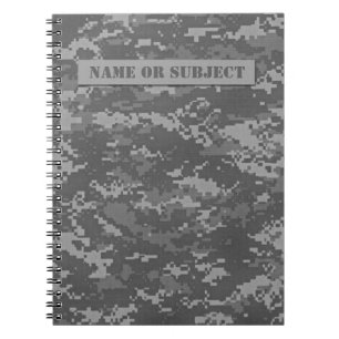 Caderno espiral personalizado da ACU Digital Camo
