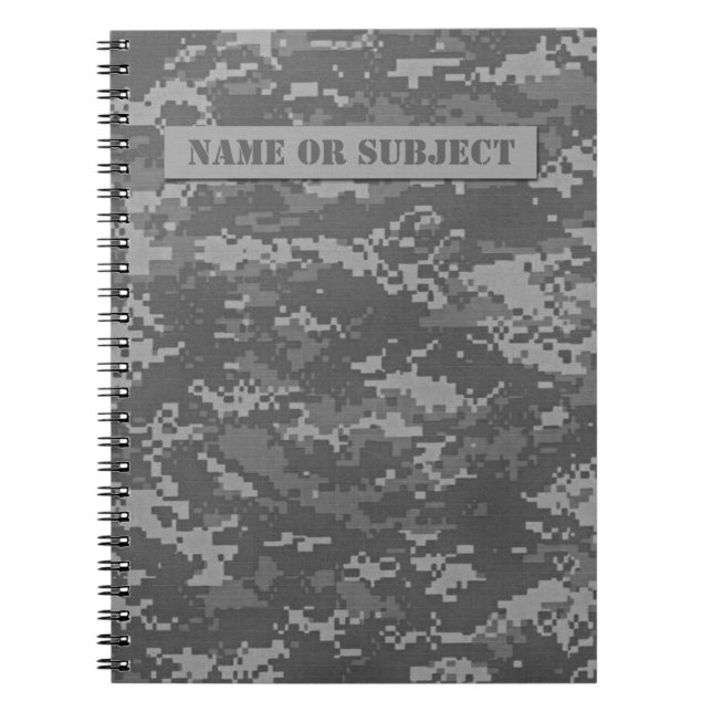 Caderno espiral personalizado da ACU Digital Camo (Frente)