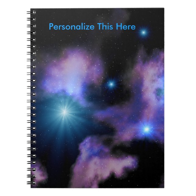 Caderno espiral personalizado das nebulosa de Sci (Frente)