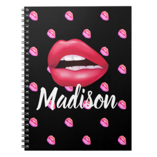 Caderno Espiral Personalizado de Bela Bela Makeup Lipstick Mouth
