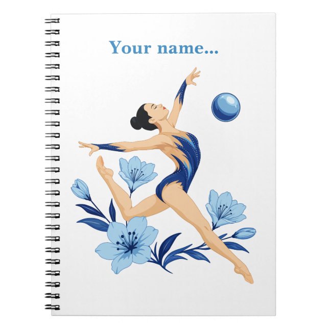 Caderno Espiral Personalizado de Ginástica Rítmica (Frente)