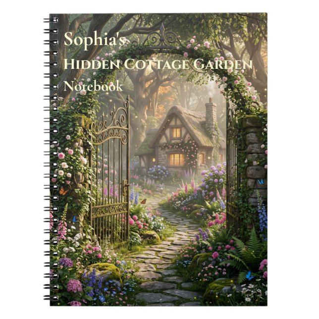 Caderno Espiral Personalizado de Jardim Escondido  (Frente)