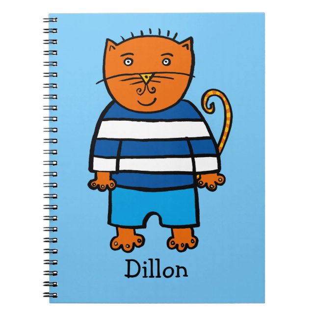 Caderno Espiral Personalizado Dillon, o Gato (Frente)