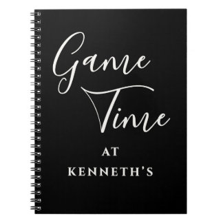 Caderno Espiral Personalizado Divertido Minimalista Preto Branco H
