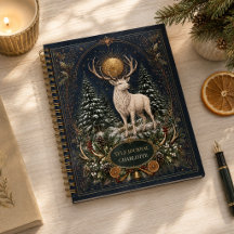Caderno Espiral Personalizado do Cervo de Yule