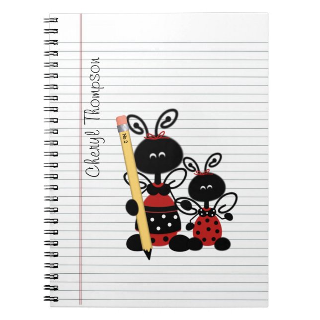 Caderno Espiral Personalizado do Professor Ladybug (Frente)