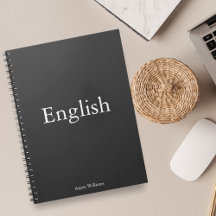 Personalizado Educacional Inglês Cinza
