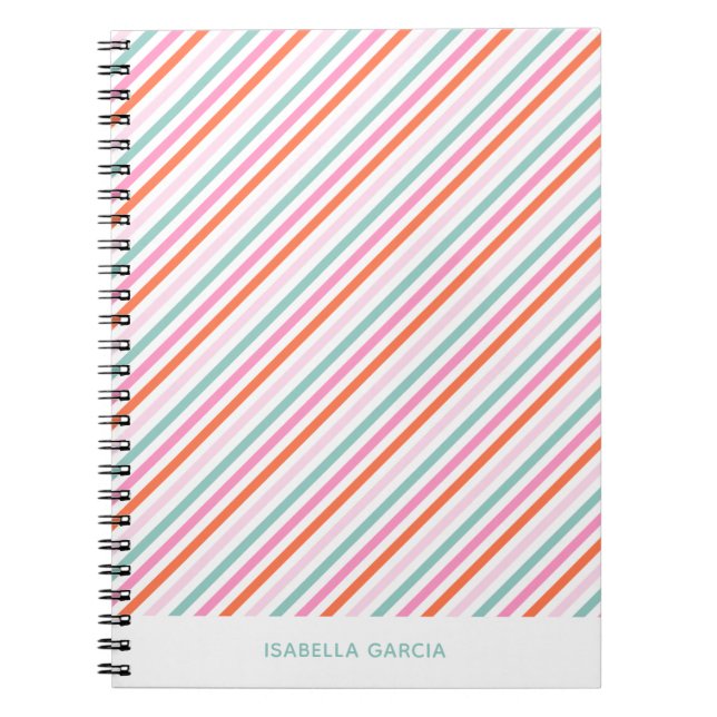 Caderno Espiral Personalizado Fofo Colorido (Frente)