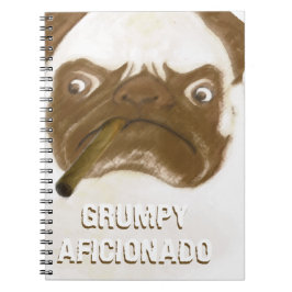 Caderno Espiral Personalizado Grumpy AFICIONADO Puggy Cigar