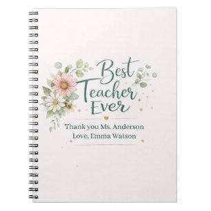 Caderno Espiral Personalizado Melhor Professor de Todos os Tempos 