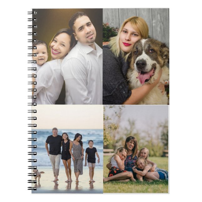 Caderno Espiral Personalizado para Colagem de Fotos da Família 4 (Frente)