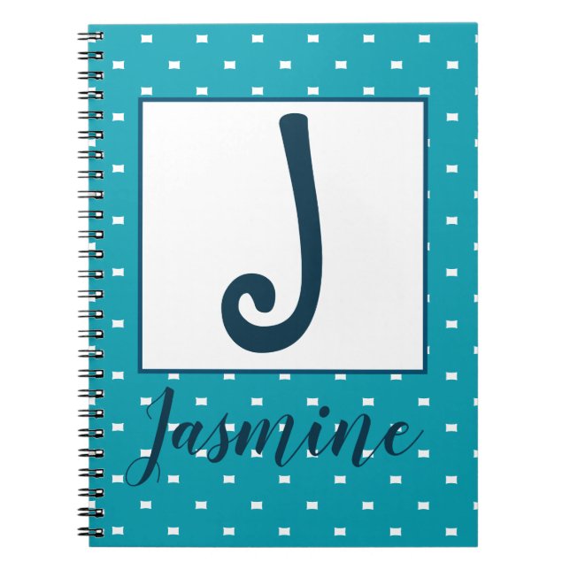 Caderno Espiral Personalizado por Nome / Inicial (Frente)