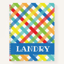 Caderno Espiral Personalizado Primário Xadrez