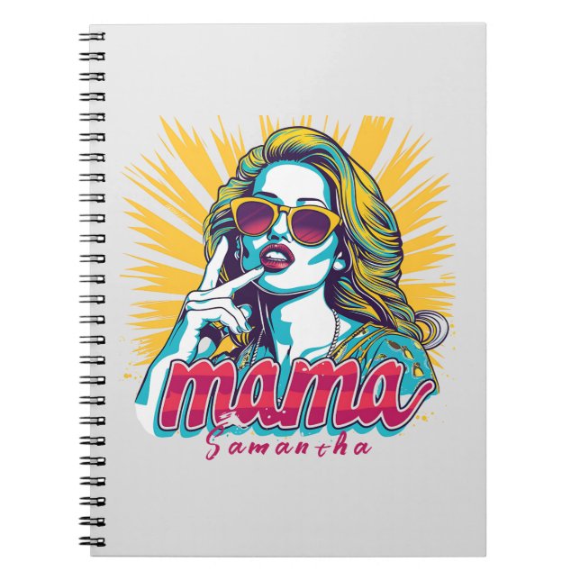 Caderno Espiral Personalizado Retro Mama Pop Art (5) (Frente)