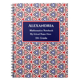 Caderno Espiral Personalizado Vermelho Branco Azul Patriótico Amer