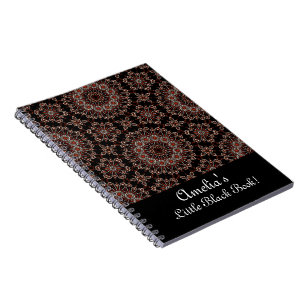 Caderno Espiral Personalizar a Arte de Mandala Dourada e Cobre