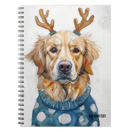 Caderno Espiral PERSONALIZAR: Cachorro de Natal + Bengalhões | Cad